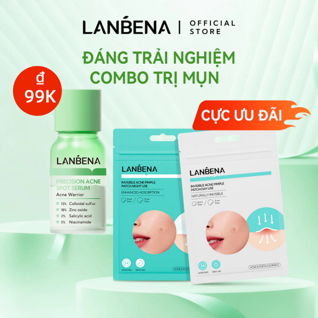 LANBENA 【MOH】Miếng dán mụn - trong suốt hỗ trợ giảm mụn lành sẹo mụn dùng mỗi…