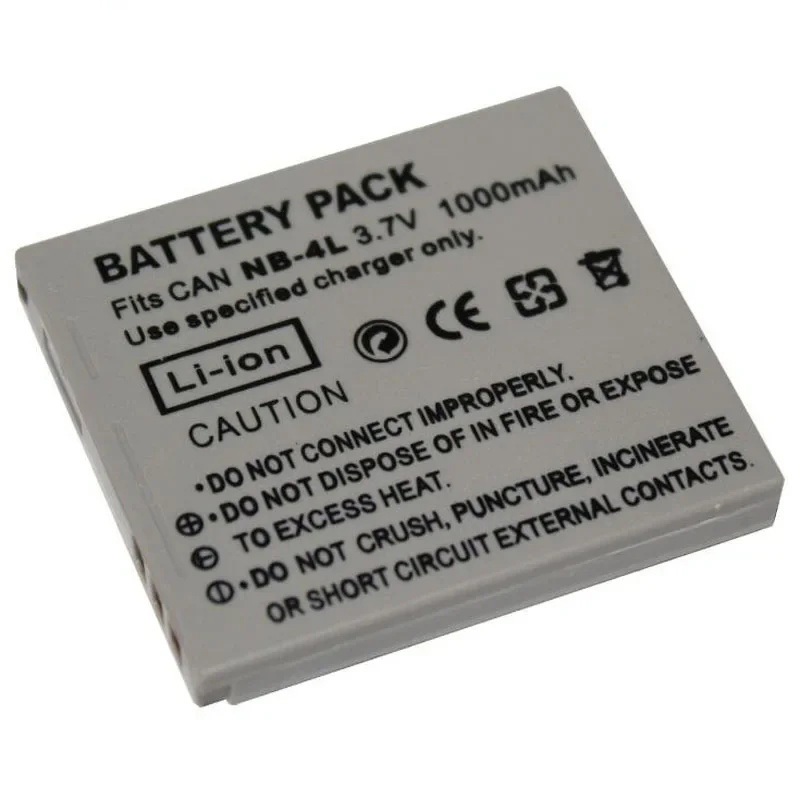 Pin máy ảnh 3.7V 1000mAh NB-4L NB4L CNB-4L NB 4L cho Canon SD450 SD430 SD400 SD300 SD780 SD750 SD40 