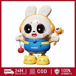 Đồ chơi thỏ nhảy múa có đèn có nhạc di chuyển vui nhộn Quà tặng cho bé trai gái an toàn cho trẻ sơ sinh