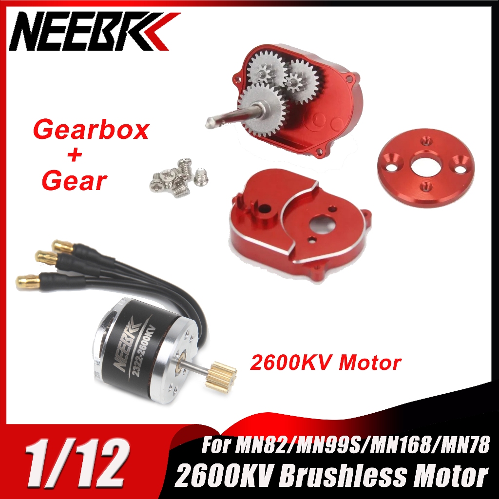 NEEBRC 2322 2600KV / 3500KV Outrunner Động cơ không chổi than Hộp số kim loại Hộp số cho 1 / 12 RC X