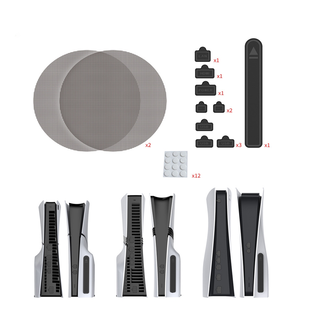 DOBE Bộ phụ kiện chống bụi cho PS5/PS5 Slim/PS5 Pro