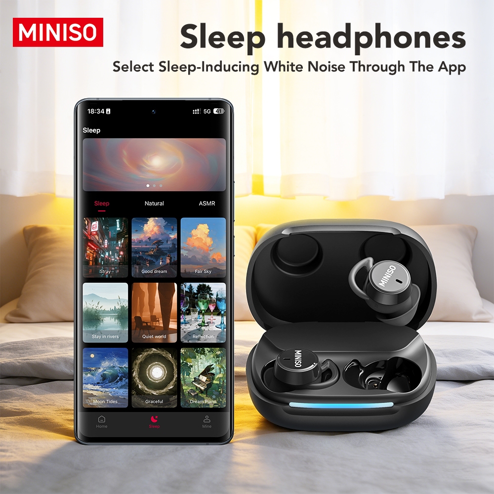 MINISO MS217 Tai nghe dịch thuật AI Tai nghe Bluetooth 6.0 Hỗ trợ dịch 134 ngôn ngữ Chống ồn ENC Micro thu âm trong trẻo Chống nước IPX5 Âm thanh Hi-Fi Độ trễ thấp Tai nghe chuyên dụng cho Gaming | BigBuy360 - bigbuy360.vn