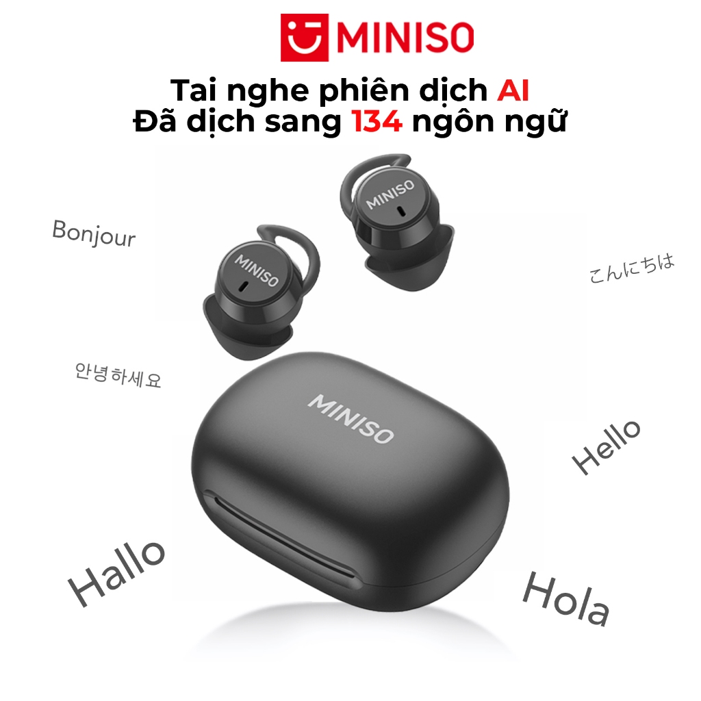 MINISO MS217 Tai nghe dịch thuật AI Tai nghe Bluetooth 6.0 Hỗ trợ dịch 134 ngôn ngữ Chống ồn ENC Micro thu âm trong trẻo Chống nước IPX5 Âm thanh Hi-Fi Độ trễ thấp Tai nghe chuyên dụng cho Gaming | BigBuy360 - bigbuy360.vn