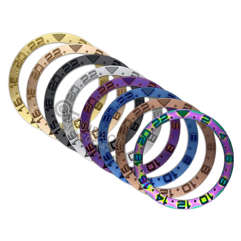 Phụ kiện đồng hồ Thích ứng với GMT Water Ghost Bezel vách ngăn kim loại vát dập nổi vòng miệng 38 * 