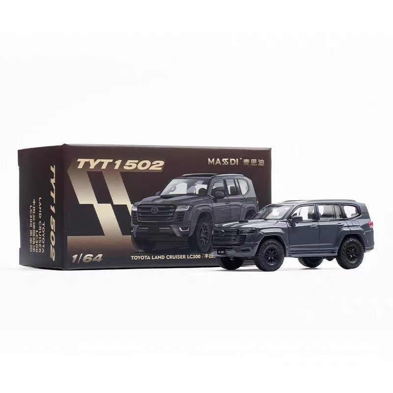 Masdi 1: 64 Toyota Land Cruiser LC300 Đen Kim Cương Xám Mô Phỏng Hợp Kim Xe Mô Hình Thành Phẩm Đồ Tr