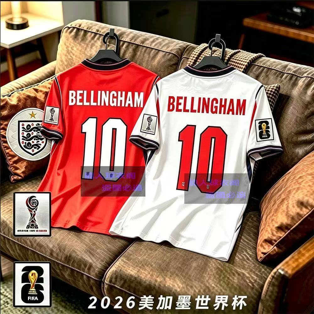 Áo bóng đá đội tuyển quốc gia mùa giải 2026 World Cup England Jersey No. 10 tùy chỉnh tay ngắn của m