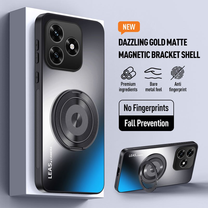 Ốp Cho Honor X5C Plus 4G HonorX5CPlus X5C + X5CPlus Ốp Điện Thoại Sang Trọng Xoay 360 Từ Giá Đỡ AG D