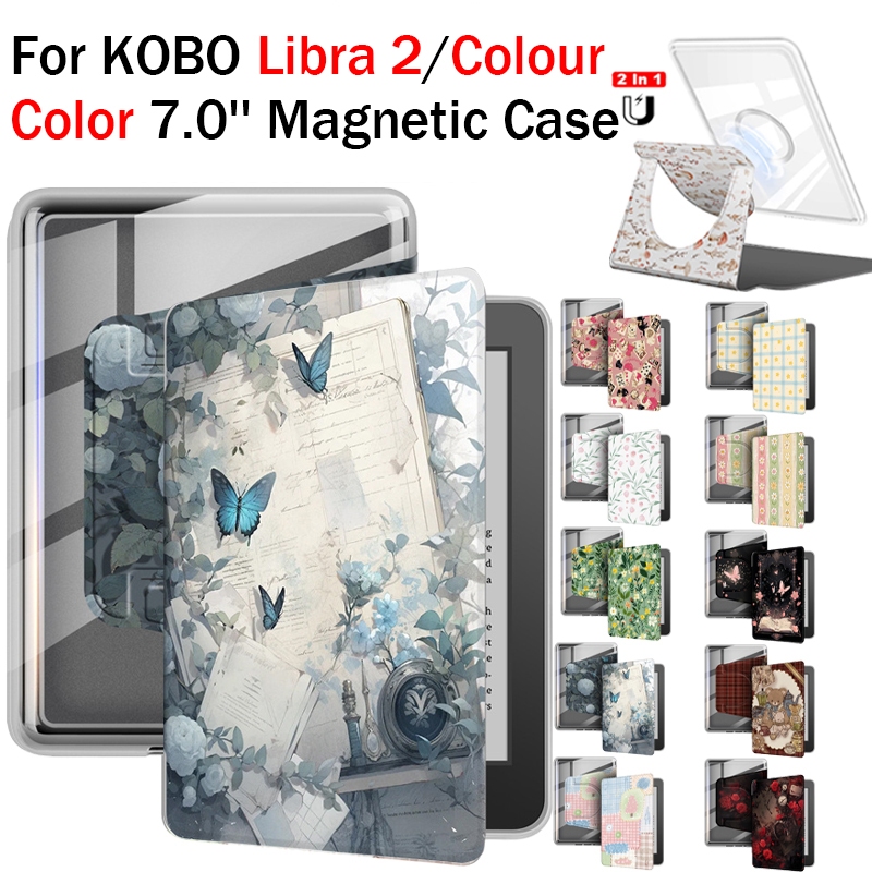 Dành Cho KOBO Libra 2 / Màu 7.0 '' N418 N428 Từ Tính Có Thể Tháo Rời Xoay Ốp Lưng Libra2 E-Reader 2 