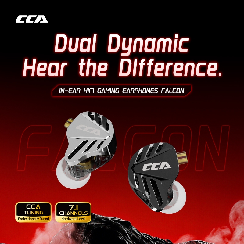 Tai nghe thể thao điện tử HIFI có dây đôi CCA Falcon Falcon Falcon