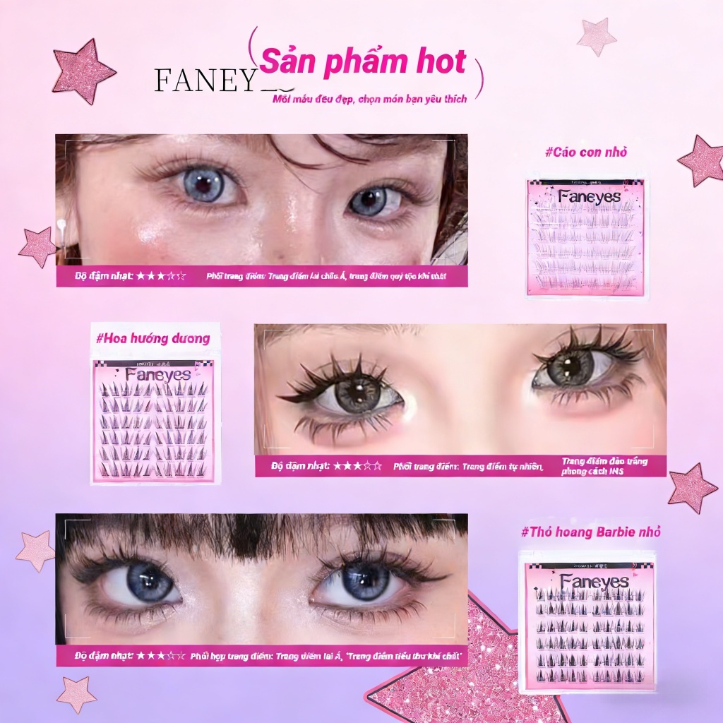Mi giả FANEYES không cần keo, dễ sử dụng