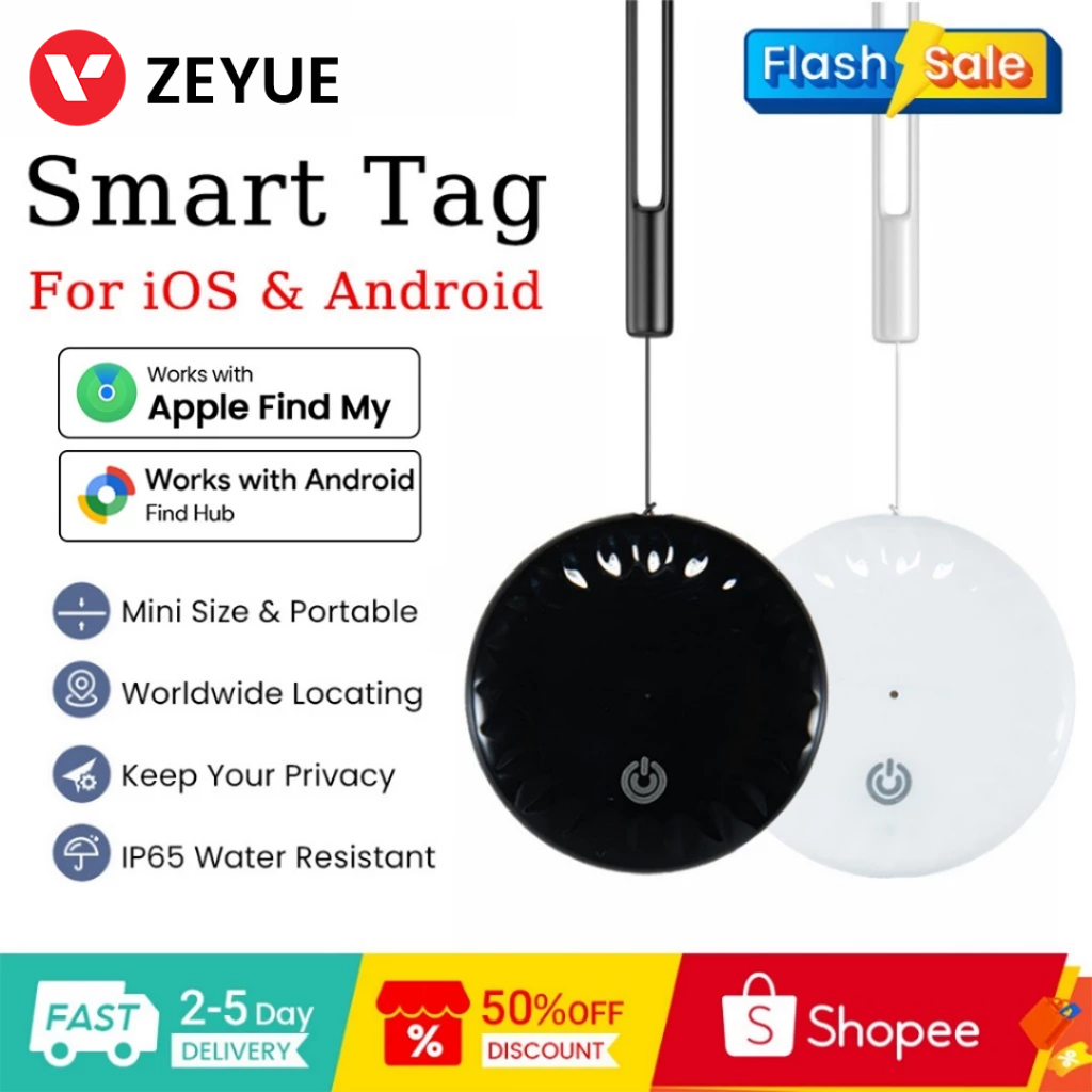 ZEYUE Tag định vị Smart tag Định vị GPS mini Định vị bluetooth GPS tracker Định vị chìa khóa/ví/túi 