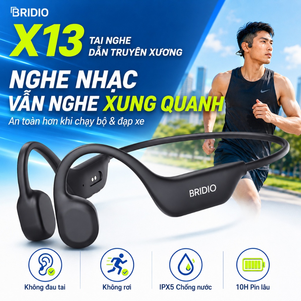 Tai nghe Bluetooth không dây dẫn xương IPX5 Hỗ trợ chống nước Cuộc gọi thoại Bơi thể thao | BigBuy360 - bigbuy360.vn