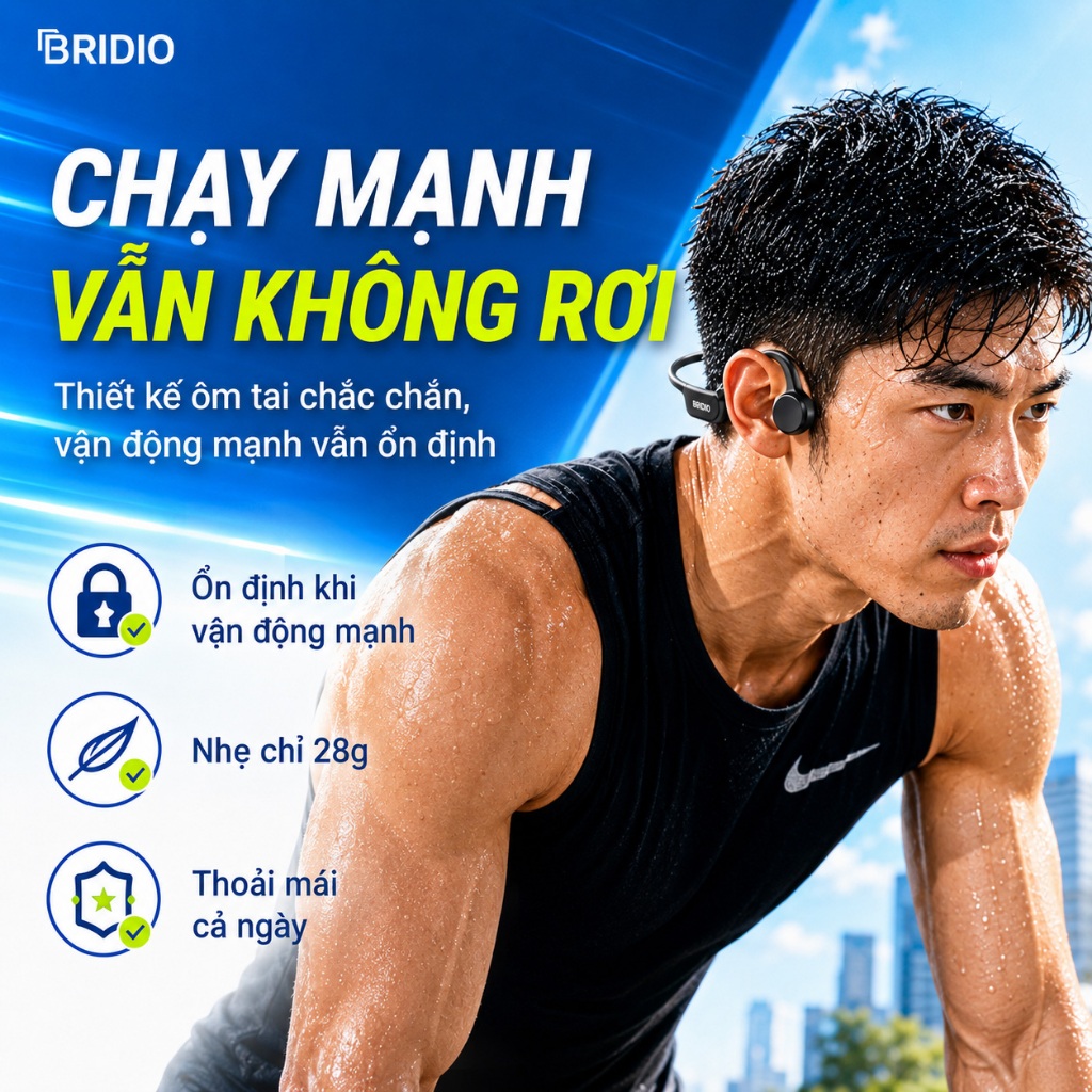 Tai nghe Bluetooth không dây dẫn xương IPX5 Hỗ trợ chống nước Cuộc gọi thoại Bơi thể thao | BigBuy360 - bigbuy360.vn