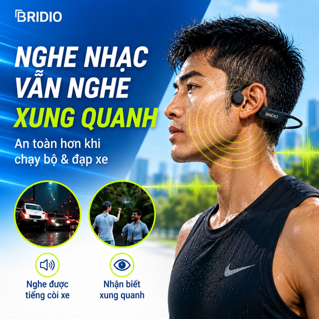 Tai nghe Bluetooth không dây dẫn xương IPX5 Hỗ trợ chống nước Cuộc gọi thoại Bơi thể thao | BigBuy360 - bigbuy360.vn