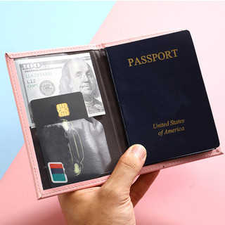 14,2 * 10 / 9.7 * 14,2cm Da PU Thời Trang Đựng Hộ Chiếu Phụ Kiện Du Lịch