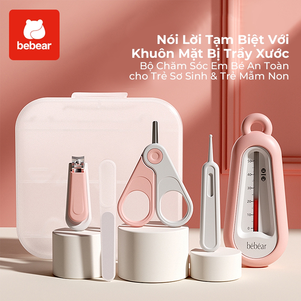 Bộ Cắt Móng Tay Cho Bé Bebear An Toàn Chống Kẹp Thịt Dành Cho Trẻ Sơ Sinh