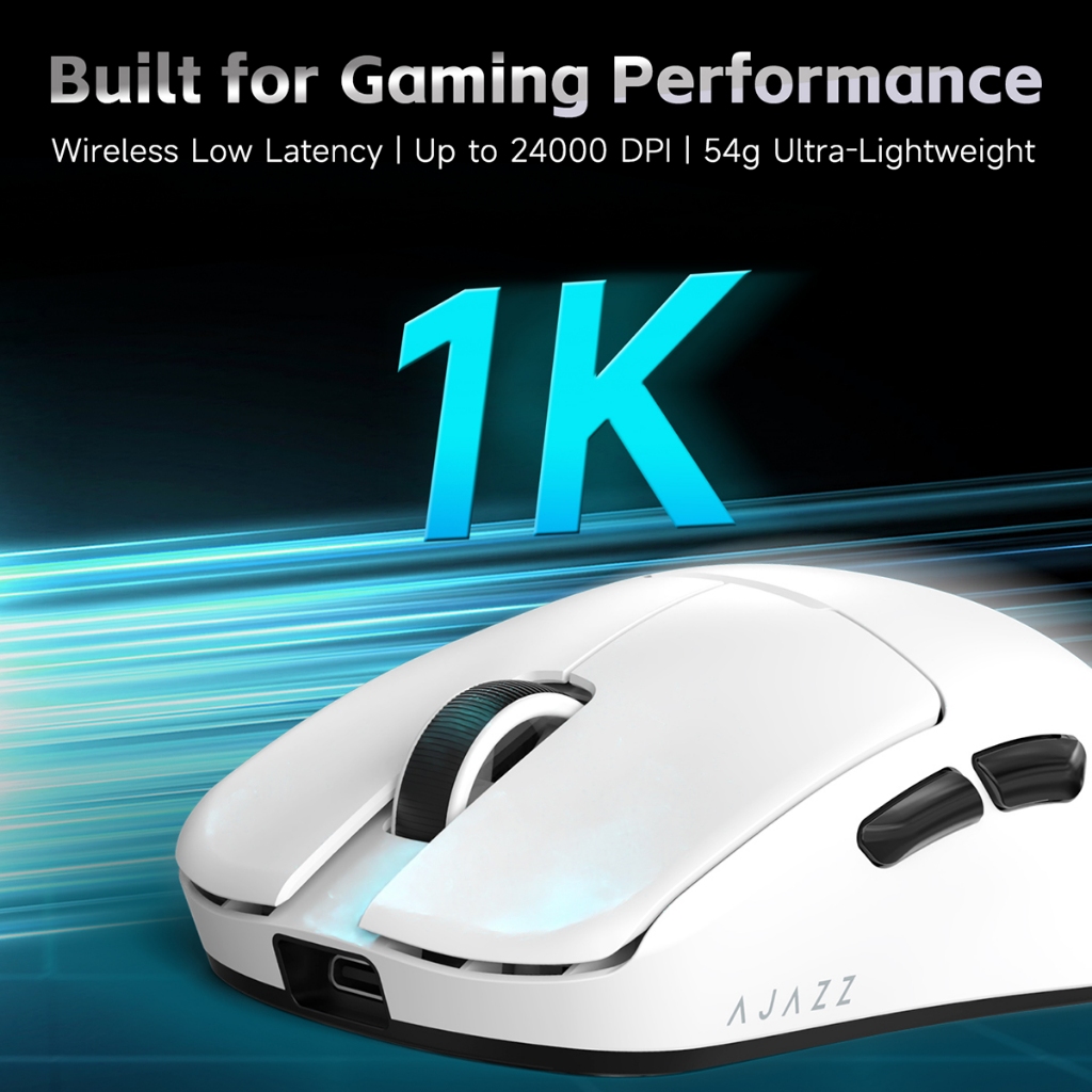 Chuột chơi game không dây ba chế độ AJAZZ AJ159 V2 MC, Trọng lượng siêu nhẹ 54g, Cảm biến PAW311, 24000 DPI, Pin lắc nóng, Thiết kế tiện dụng | BigBuy360 - bigbuy360.vn
