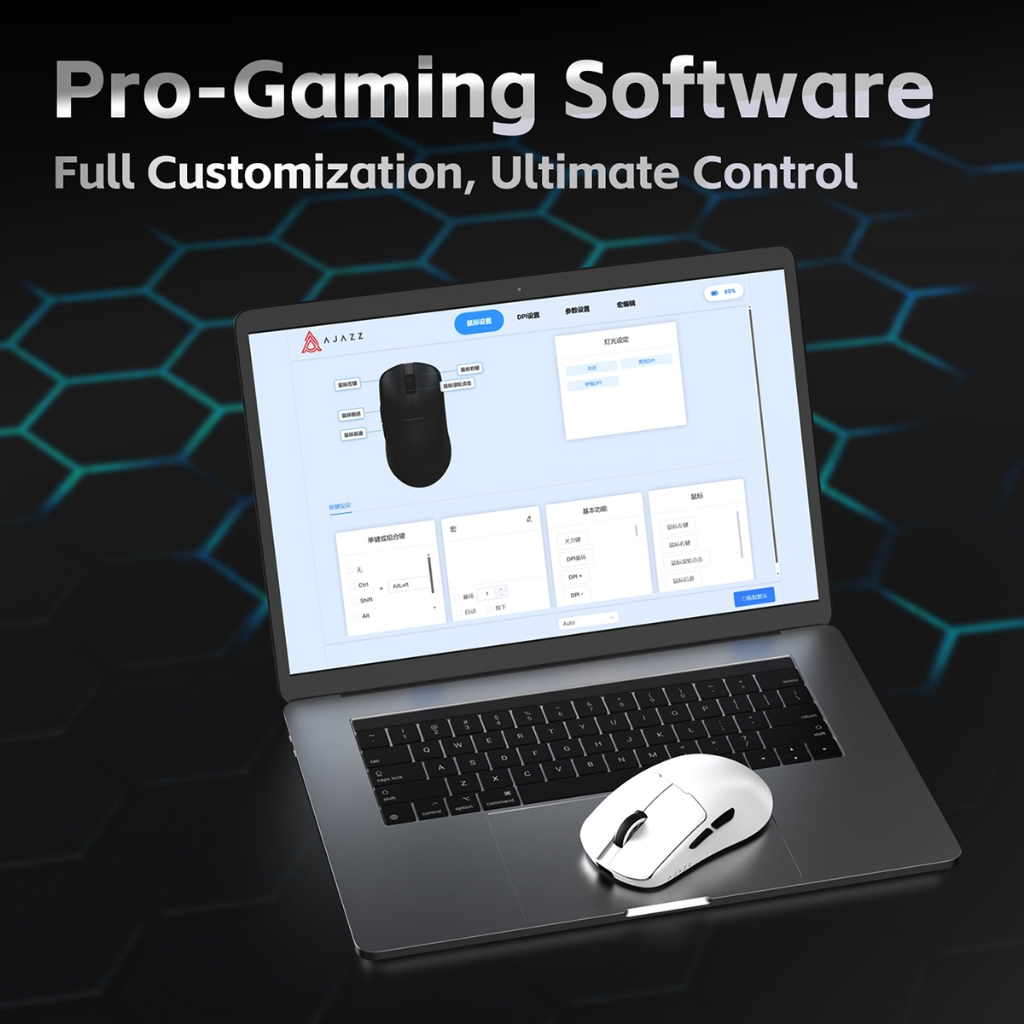 Chuột chơi game không dây ba chế độ AJAZZ AJ159 V2 MC, Trọng lượng siêu nhẹ 54g, Cảm biến PAW311, 24000 DPI, Pin lắc nóng, Thiết kế tiện dụng | BigBuy360 - bigbuy360.vn