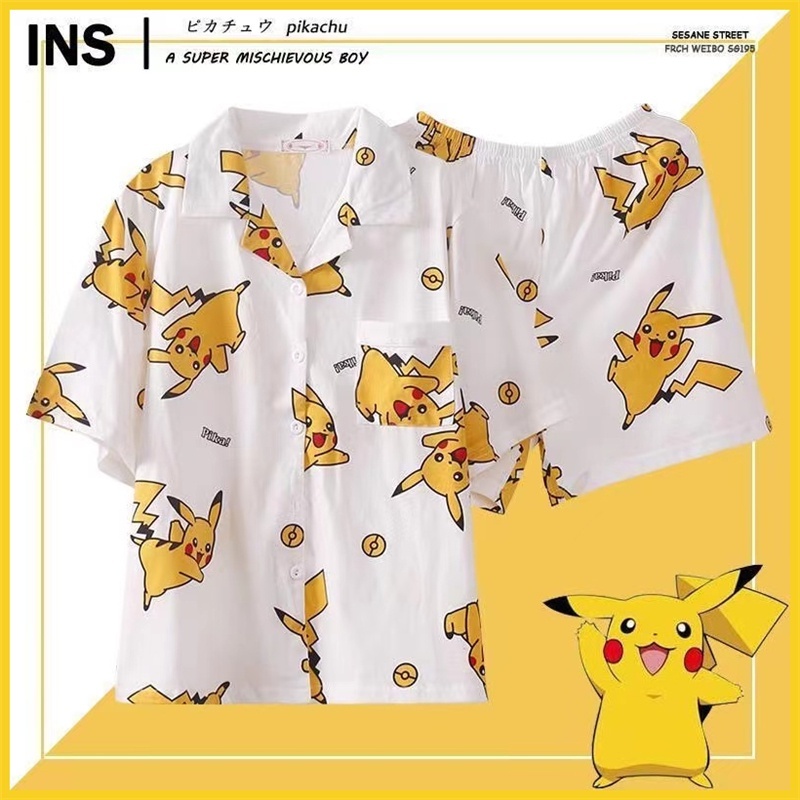 Pokemon clothes kids pajamas Big boy cartoons Boys and girls' home clothes Pajamas set ins parent-ch