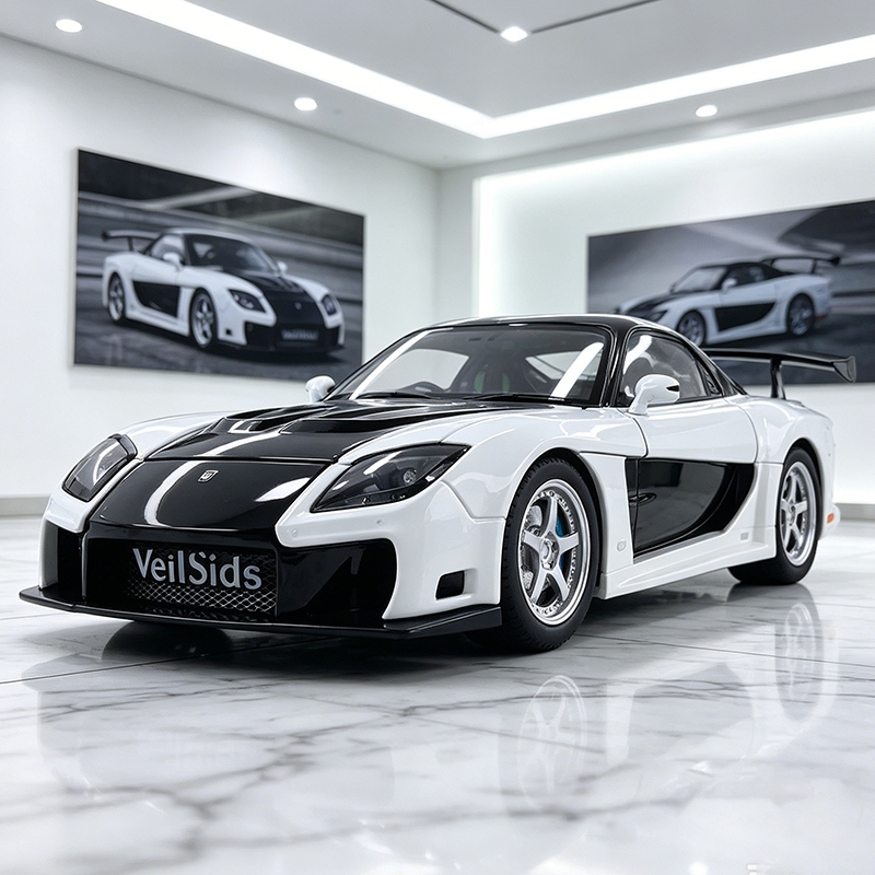 MỚI 1: 24 Han 's Mazda RX7 RX-7 JDM Hợp Kim Xe Mô Hình Âm Thanh Và Ánh Sáng Kéo Lại Xe Mô Hình Sưu T