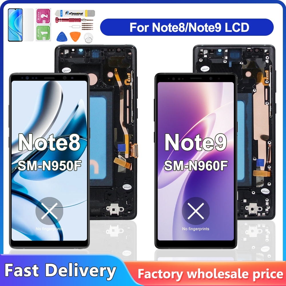 Dành Cho Samsung Galaxy Note8 Note9 N950F N9500 N960F N9600 Lcd Có Khung Màn Hình Hiển Thị Màn Hình 
