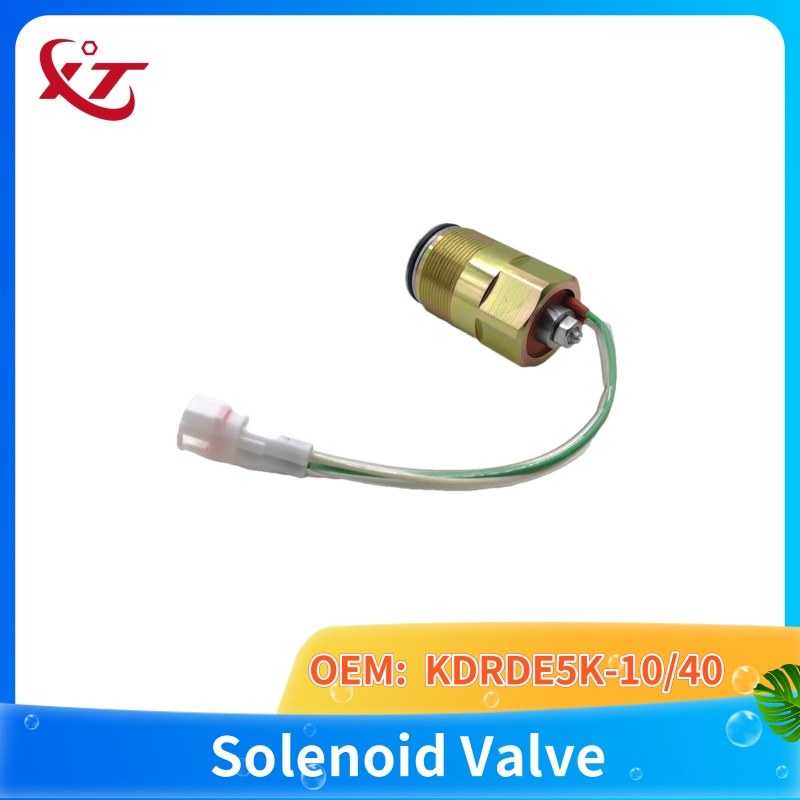 Van điện từ bơm thủy lực K3V112 Phích cắm trắng SKC5 / G12 2436U1453S11G cho Kobelco SK200-5 SK200-6