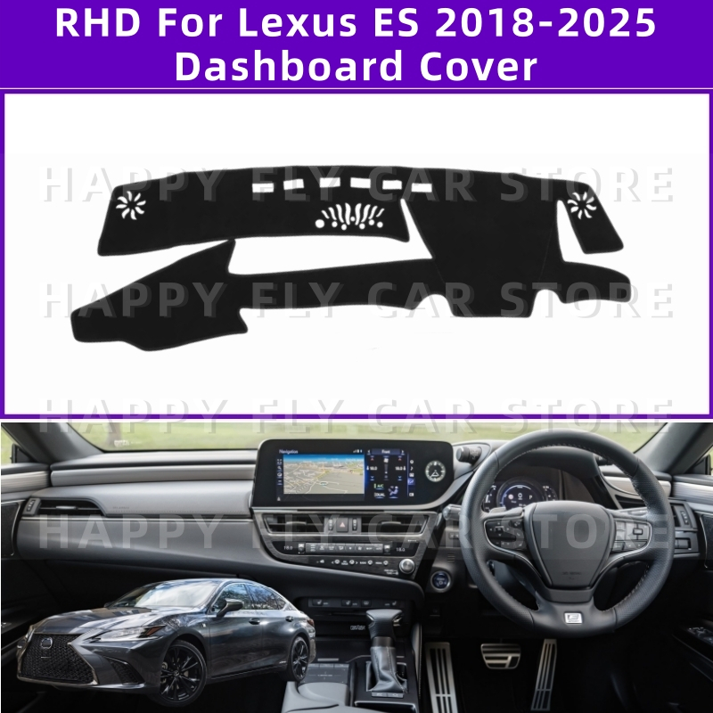 Thích hợp cho RHD Lexus ES200 ES300H 2018-2025 Vỏ bảng điều khiển chống trượt ô tô Tránh ánh sáng Bả