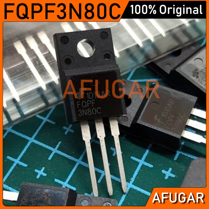 10 Chiếc Chính Hãng FQPF3N80C 3N80C TO-220F 800V 3A MOS Hiệu Ứng Trường Transistor