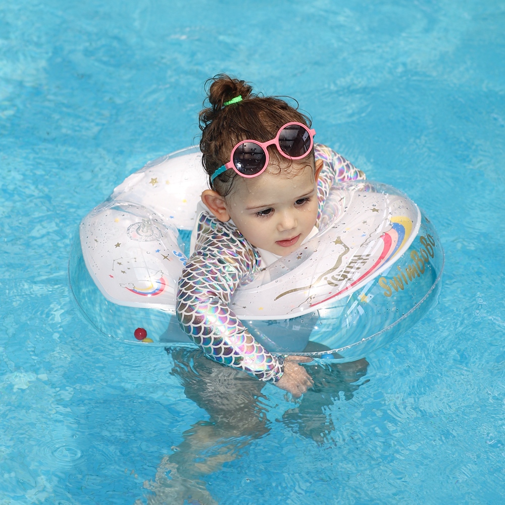 Phao Bơi Cổ Swimbobo Chống Lật, Thiết Kế 2 Lớp Hơi, Khóa Đôi An Toàn Cho Bé