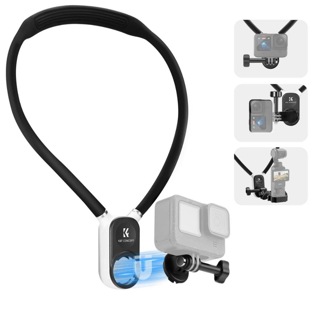 K & F Concept Gắn cổ POV từ tính cho GoPro, OSMO Pocket 3, Từ Vlog Video Selfie Mount Giá đỡ ngực Gi