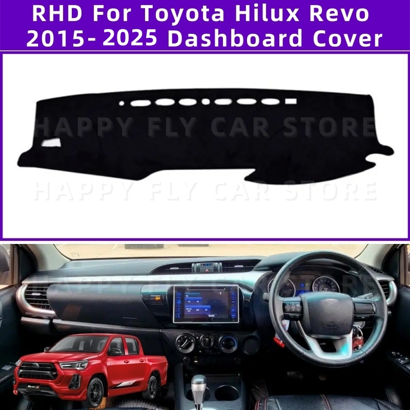 Thích hợp cho RHD TOYOTA HILUX REVO 2015-2025 Vỏ bảng điều khiển chống trượt ô tô Tránh ánh sáng Bản