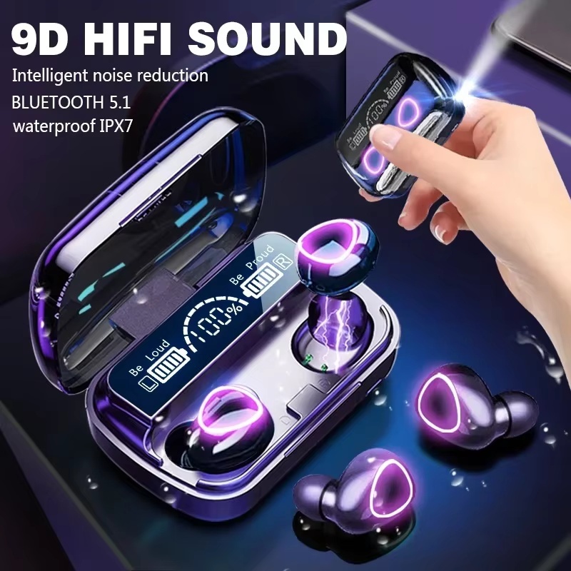 Tai nghe Bluetooth M10 Tai nghe rảnh tay LED Dispay Tai nghe Bluetooth HiFi Stereo Âm nhạc Tai nghe 