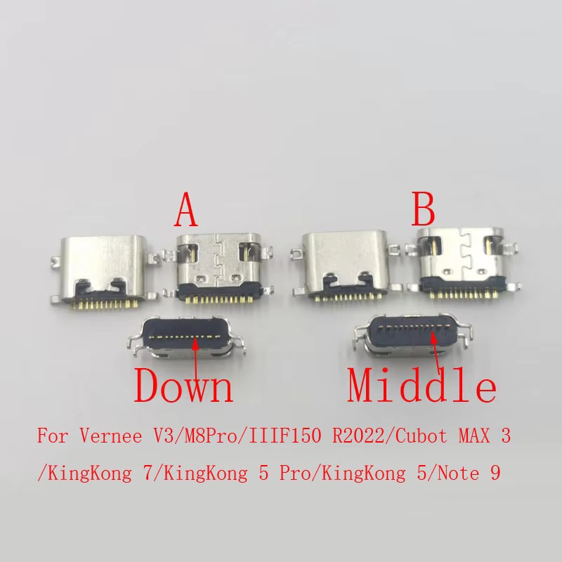 10-50 Chiếc Đầu Nối USB Cắm Cho IIIF150 R2022 Vernee V3 M8 Pro Cubot KingKong 7 5 MAX 3 Note 9 Sạc L