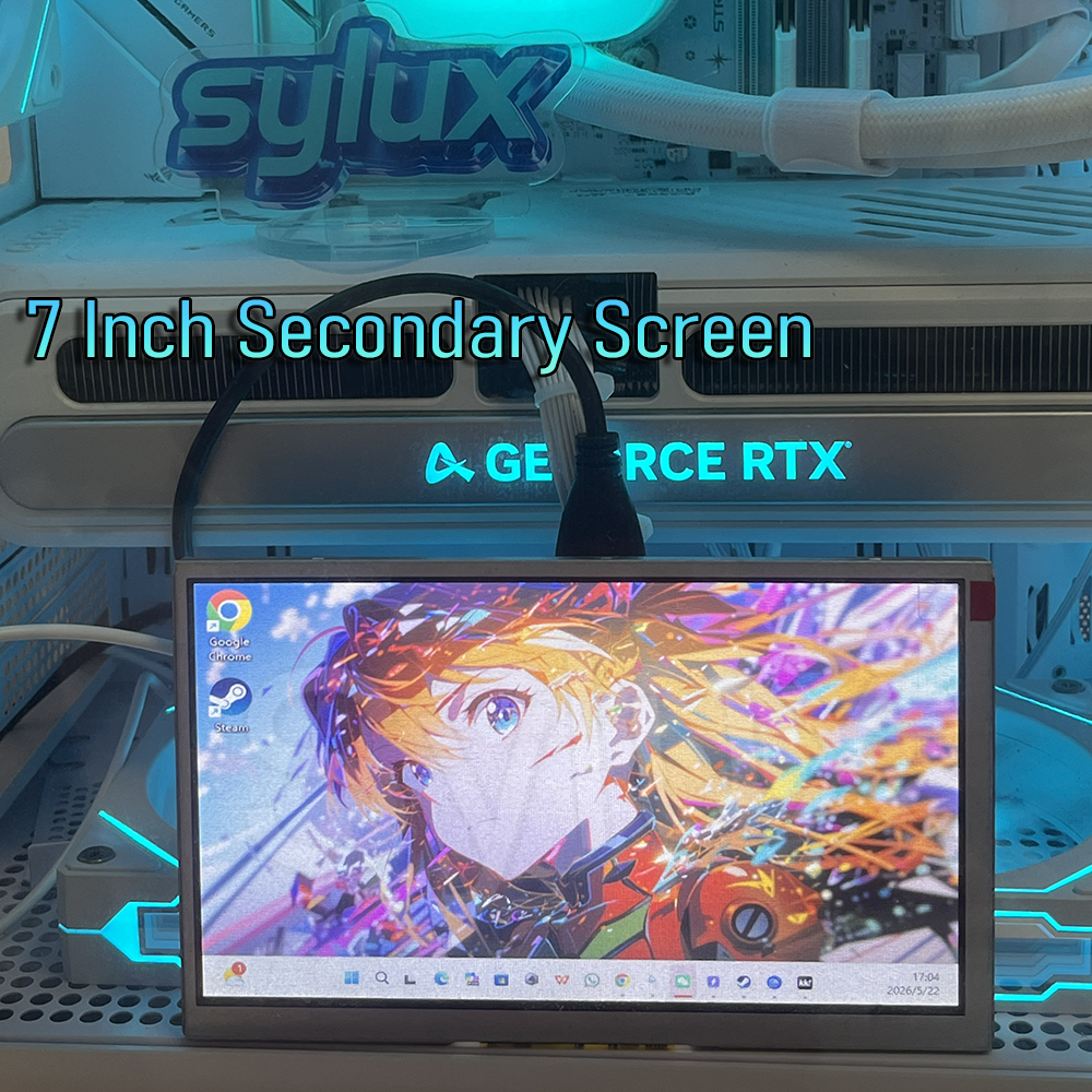Màn hình thứ cấp PC 7 Inch cho PC Case AIDA64 CPU GPU Monitor Không có ốp lưng Tương thích với Raspb