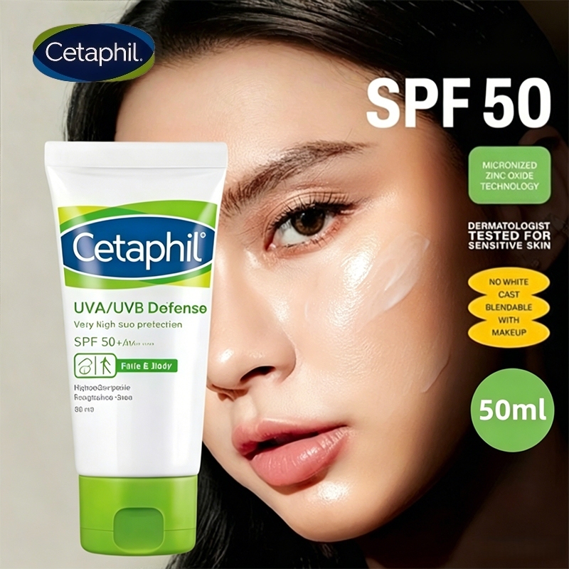 Kem chống nắng thể chất Cetaphil cho da nhạy cảm SPF 50 - Sản phẩm chính hãng của Hasaki