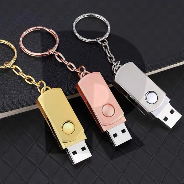 Kim Loại Xoay USB Memory Stick 1GB 2GB 4GB 8GB 16GB 32GB 64GB 128GB 2TB Sáng Tạo Tùy Chỉnh Máy Tính 