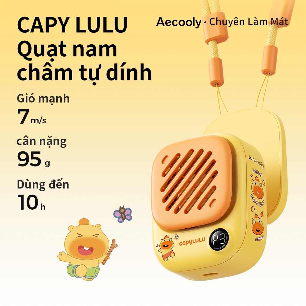 Quạt cổ cầm tay mini Aecooly Click 01 Quạt cầm tay mini cầm tay có thể sạc lại USB | BigBuy360 - bigbuy360.vn