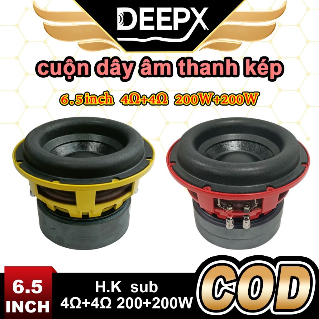 Củ loa sub Thái H.K 6.5 inch 4Ω+4Ω 200w+200w  cao cấp