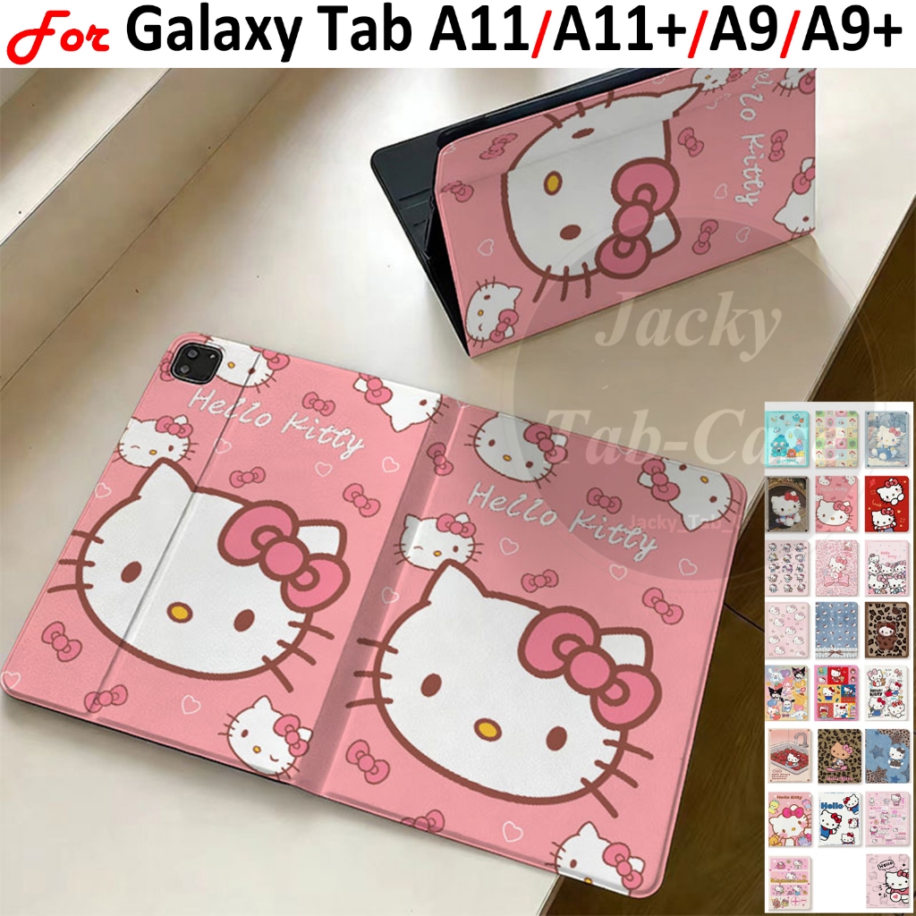 Dành Cho Samsung Galaxy Tab A11 A9 A11 + A9 + Plus 11 8.7 inch Phim Hoạt Hình KT Cat Đứng Flip Cover