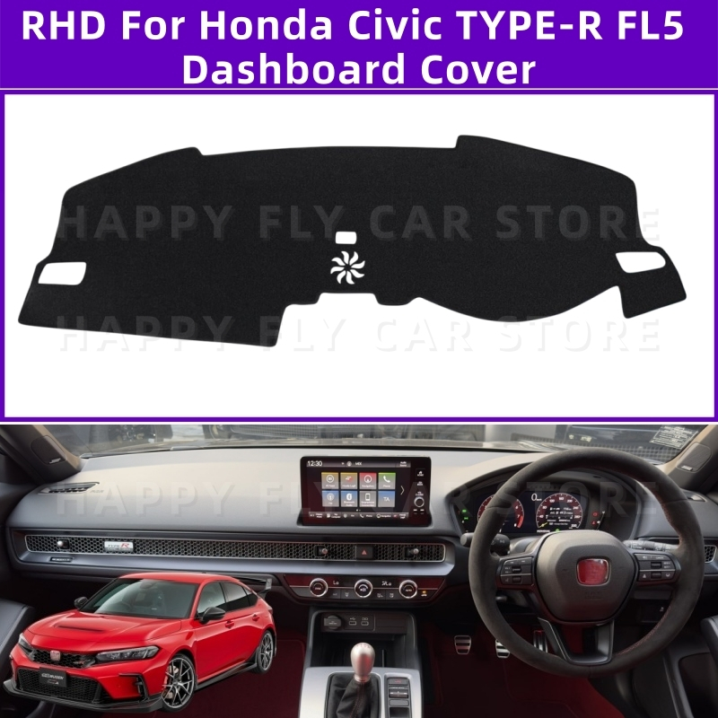 Thích hợp cho RHD HONDA CIVIC TYPE-R FL5 2023-NOW Vỏ bảng điều khiển chống trượt ô tô Tránh ánh sáng