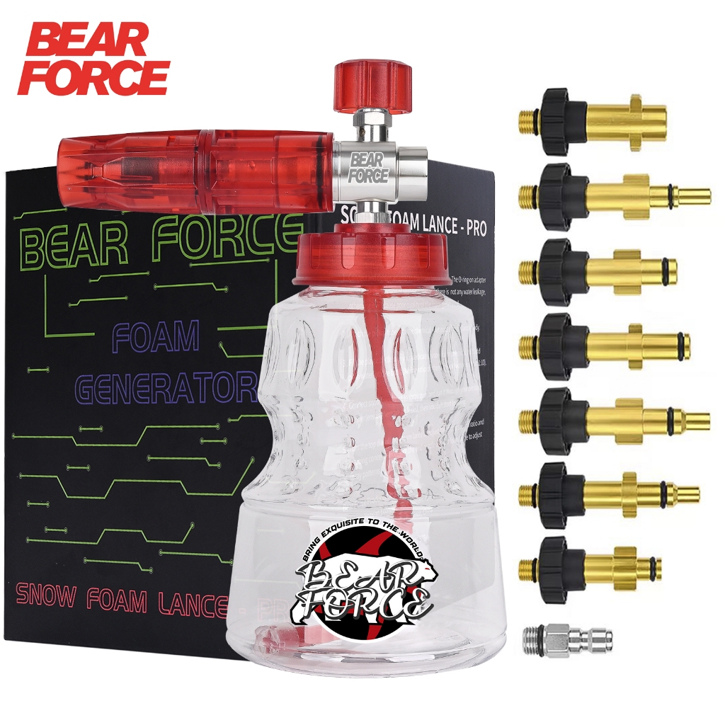 Bear force Vòi Phun Bọt Tuyết Bằng Thép Không Gỉ Trong Suốt Cho karcher Bosch Borat nilfisk stihl el