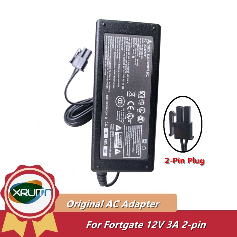 Bộ chuyển đổi AC sạc 2PIN 12V 3A cho FortiGate Fortinet FG-40C FG-30E FG-40F FG-60D FG-60C FG-60E FG