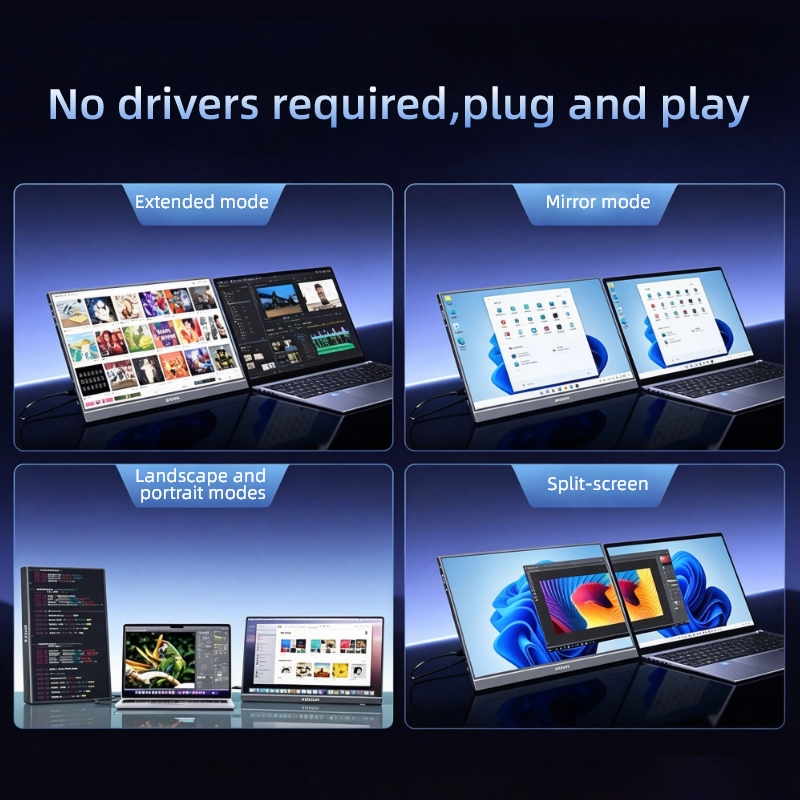 Màn hình di động ARZOPA 1920 * 1080p / sRGB Màn hình IPS 100% HD Màn hình chơi game HDMI Màn hình di động có chân đế cho PC / Mac / Điện thoại / Xbox / Switch | BigBuy360 - bigbuy360.vn
