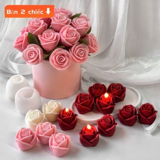 3D Hoa Hồng Bóng Silicon Nến Khuôn DIY Hoa Sô Cô La Bánh Xà Phòng Làm Dụng Cụ Handmade Thạch Cao Khuôn Nhựa