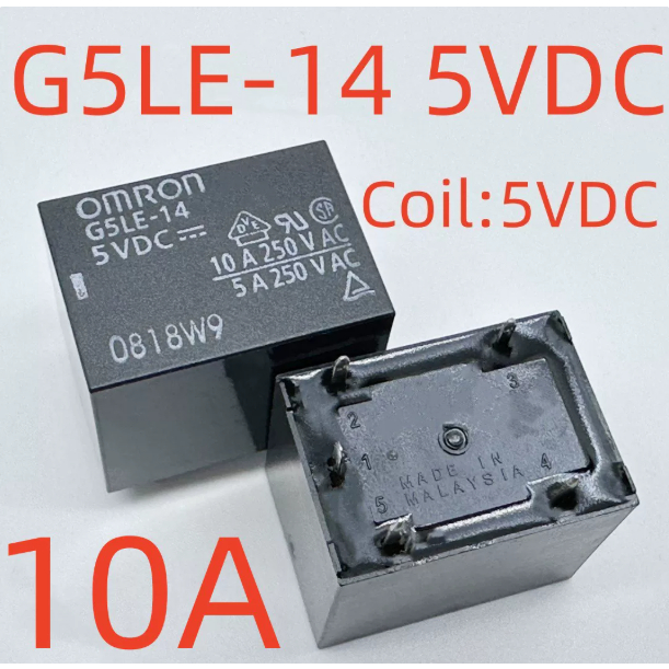 Rơle 5 chân 10A chính hãng hoàn toàn mới G5LE-14-5VDC 4123C