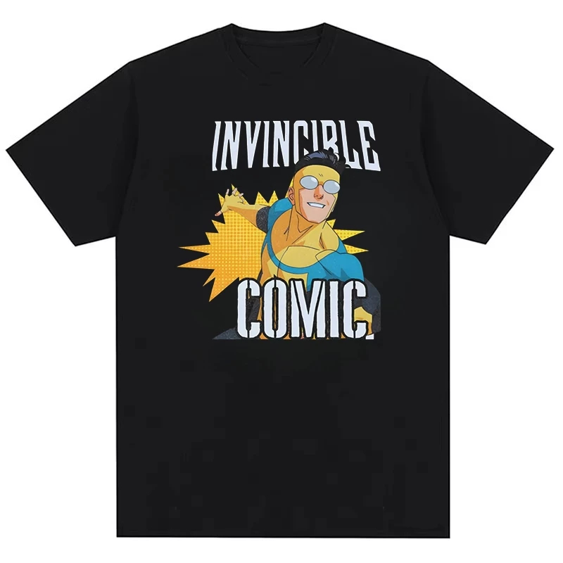 Invincible Young Hero INVINCIBLE COMIC Manga Áo thun Cotton nguyên chất in hình Mỹ tay ngắn dáng rộn