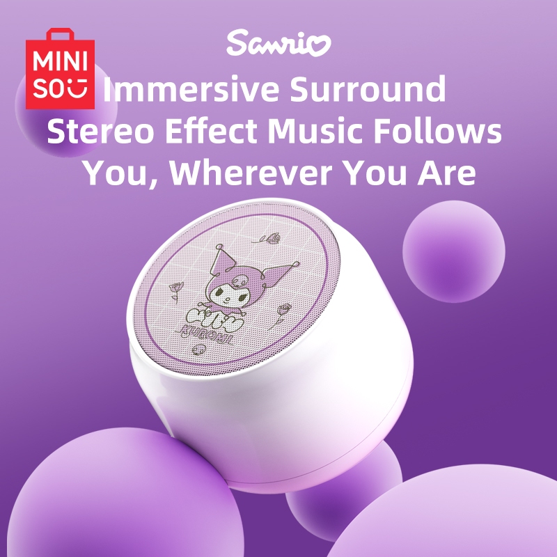 MINISO- Sanrio-K12 Loa Bluetooth Di Động Ngoài Trời Bluetooth 5.4 Loa Bluetooth Không Dây Bass Loa N