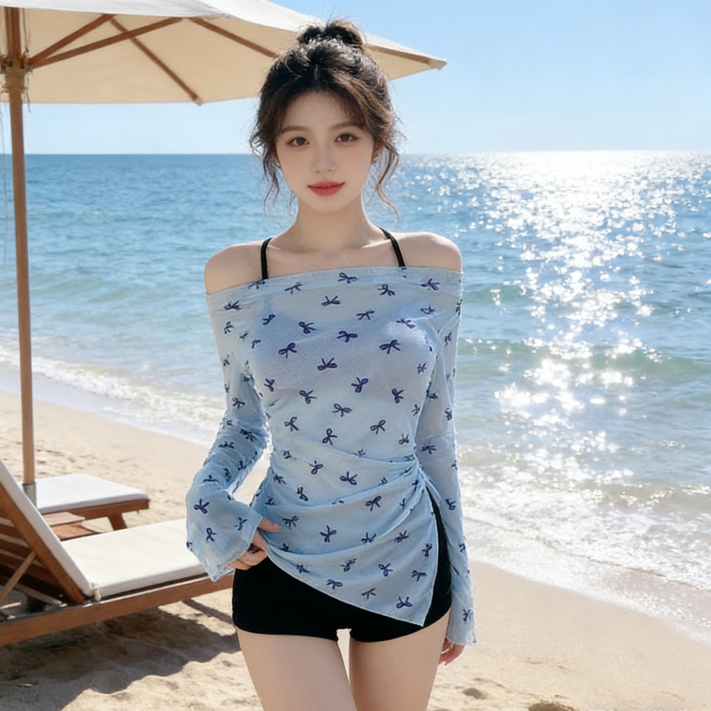 Set Bikini Nữ 3 Mảnh Dáng Áo Sơ Mi Mới | Style Pure Sexy Ngọt Ngàng | Vải Chống UV Thoáng Khí Khô Nhanh | Nhiều Màu Đen Đỏ | Món Đồ Must-Have Cho Kỳ Nghỉ | BigBuy360 - bigbuy360.vn