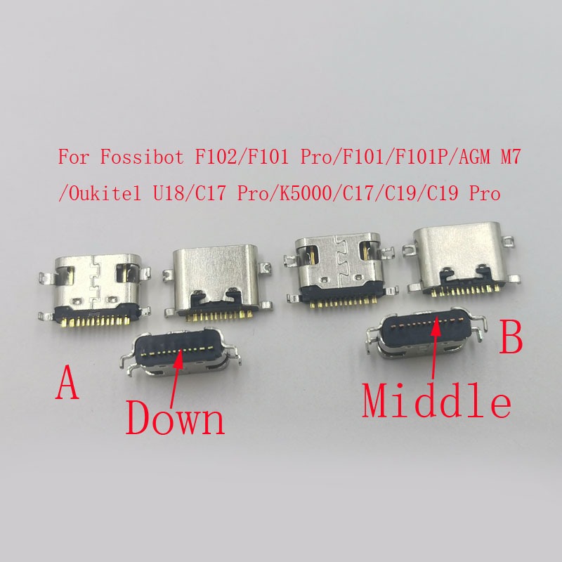 10-50 Chiếc Đầu Nối USB Cắm Cho AGM M7 Fossibot F102 F101 F101P Oukitel U18 C17 Pro K5000 C19 Sạc Lo