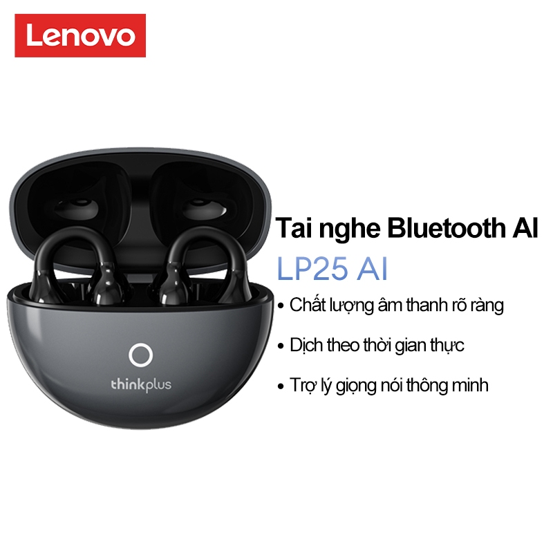Lenovo LP25 Tai nghe Bluetooth AI dịch thuật thời gian thực đa ngôn ngữ, Âm thanh Hi-Fi, Trợ lý giọng nói thông minh, Bluetooth 5.4 | BigBuy360 - bigbuy360.vn